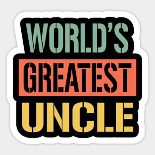 uncle worlds greatest uncle Sticker